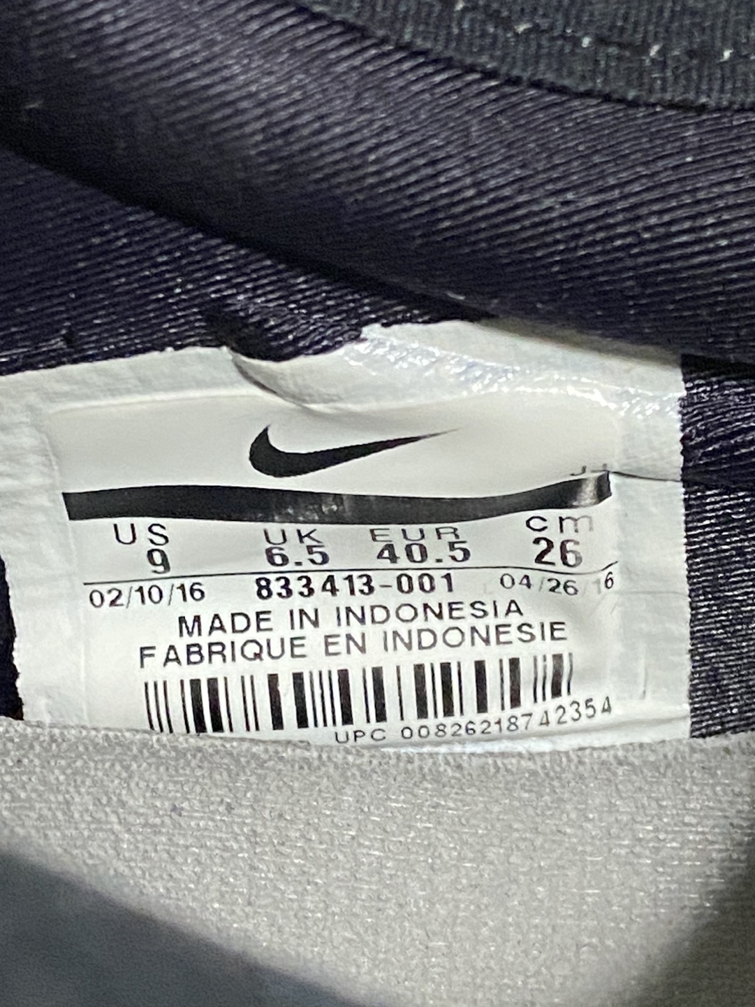 Nike Sneakers Runners Black Size 9 image indicator(7)