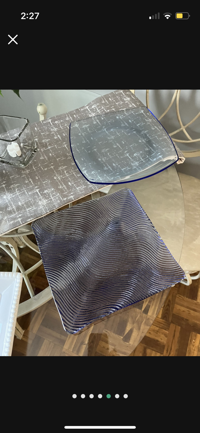 Like new Beautiful glass server plates - photo 5
