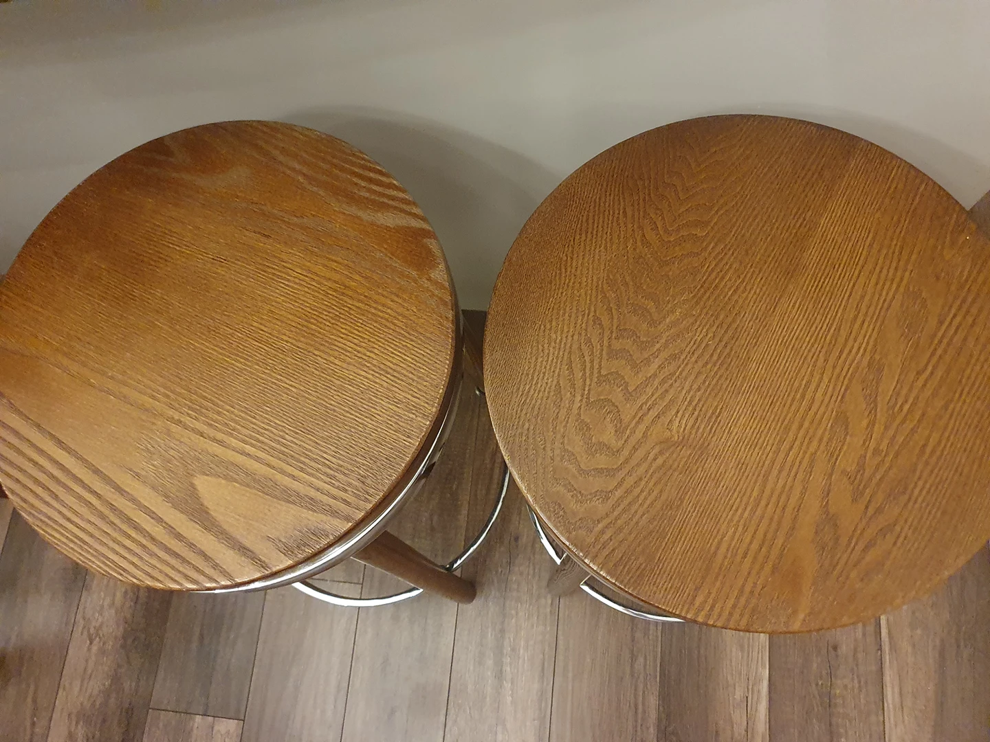 SALE 2 wooden bar stools with metal accents 25.5" - photo 5