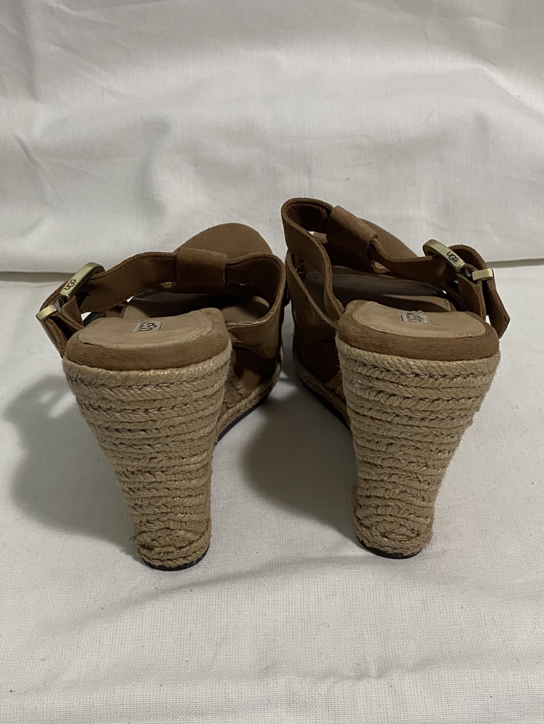 UGG Suede Espadrille Wedge Sandals Size 9 image indicator(3)
