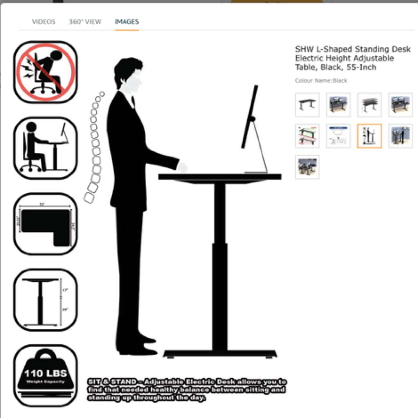 L-Shaped Standing Desk - photo 3