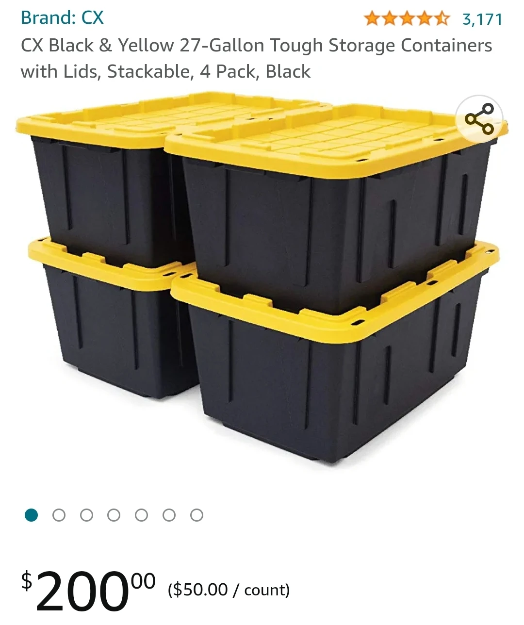 ($200->$40)  이사박스 storage totes containers 27gallon