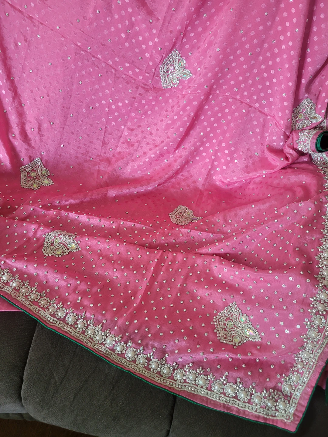 Pink saree