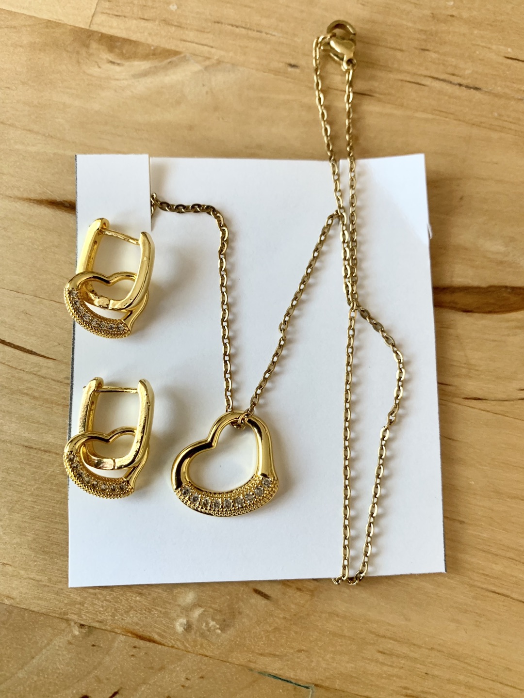 Set Thai gold plated heart - photo 2