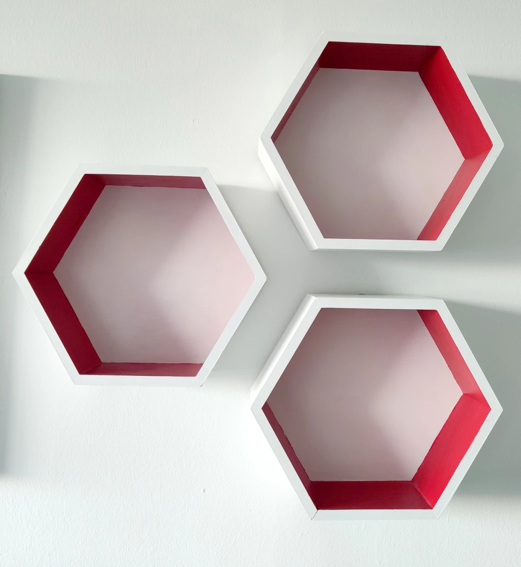 Hexagonal shelving units