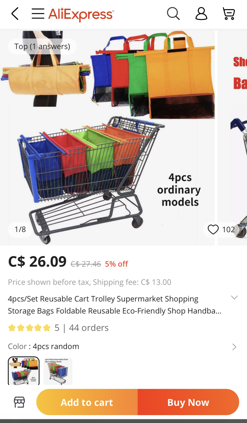 #Freecycle Reusable Cart Trolley