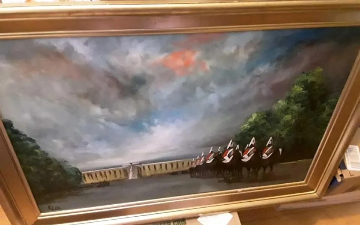 Beautiful Vintage Original Oil Painting Signed by Klee thumbnail