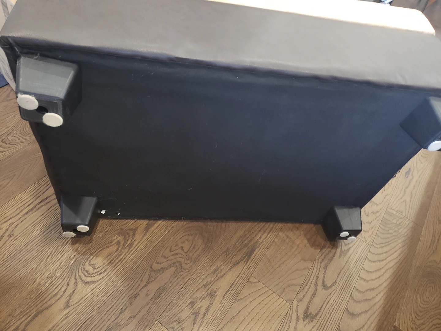 Beige/dark brown ottoman - photo 3