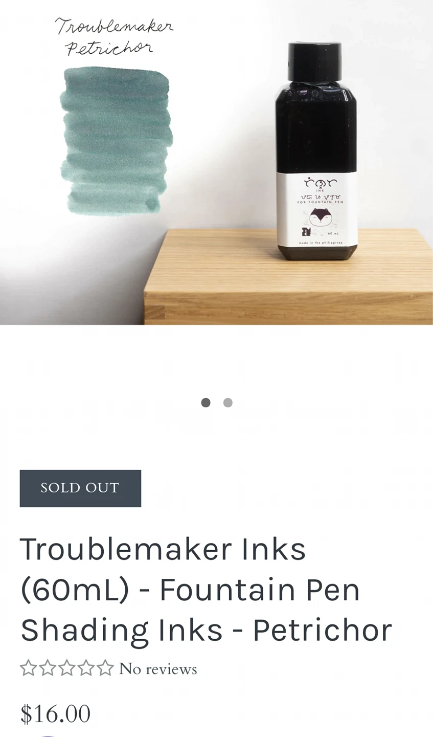 Troublemaker Fountain Pen Ink - Petrichor image indicator(4)