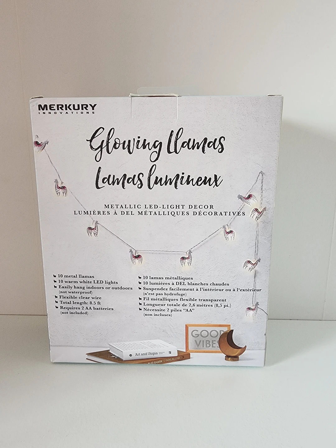 Glowing Llamas Metallic LED String Light Decor image indicator(2)