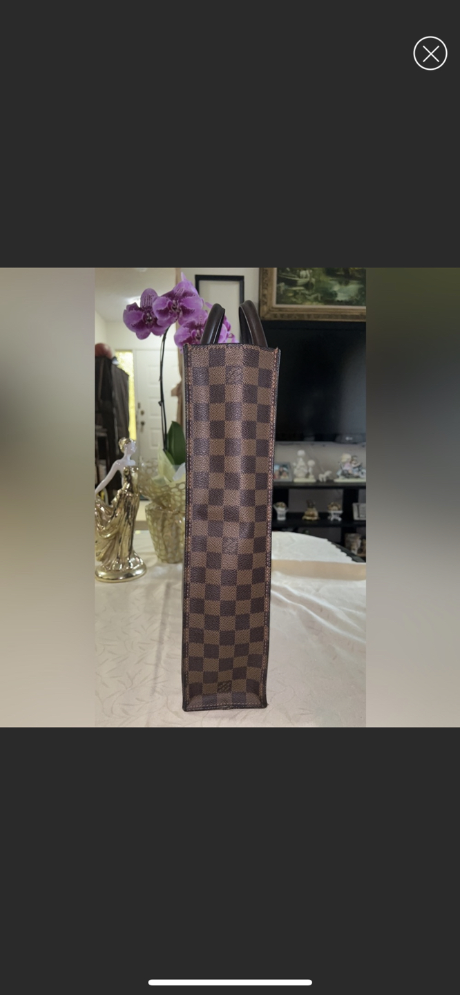 Authentic Louis Vuitton Sac Plat Damier Ebene - photo 4