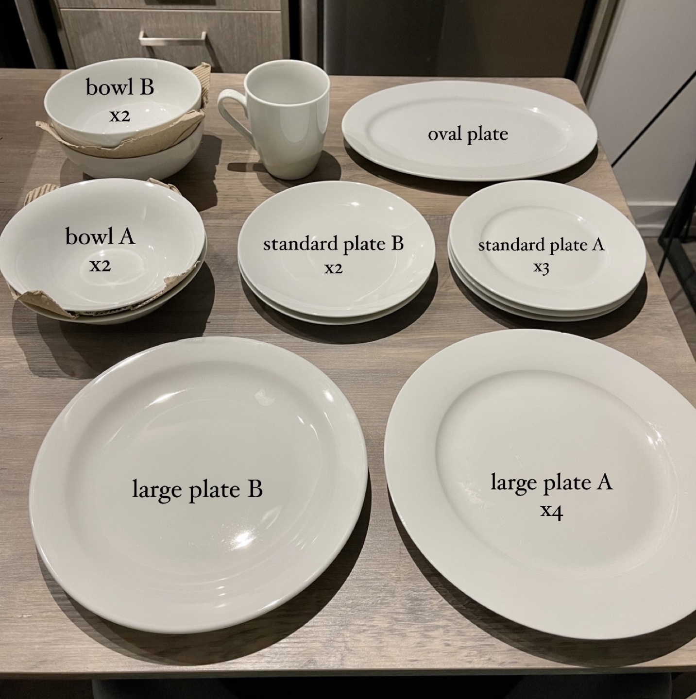 WHITE DISHES PLATES