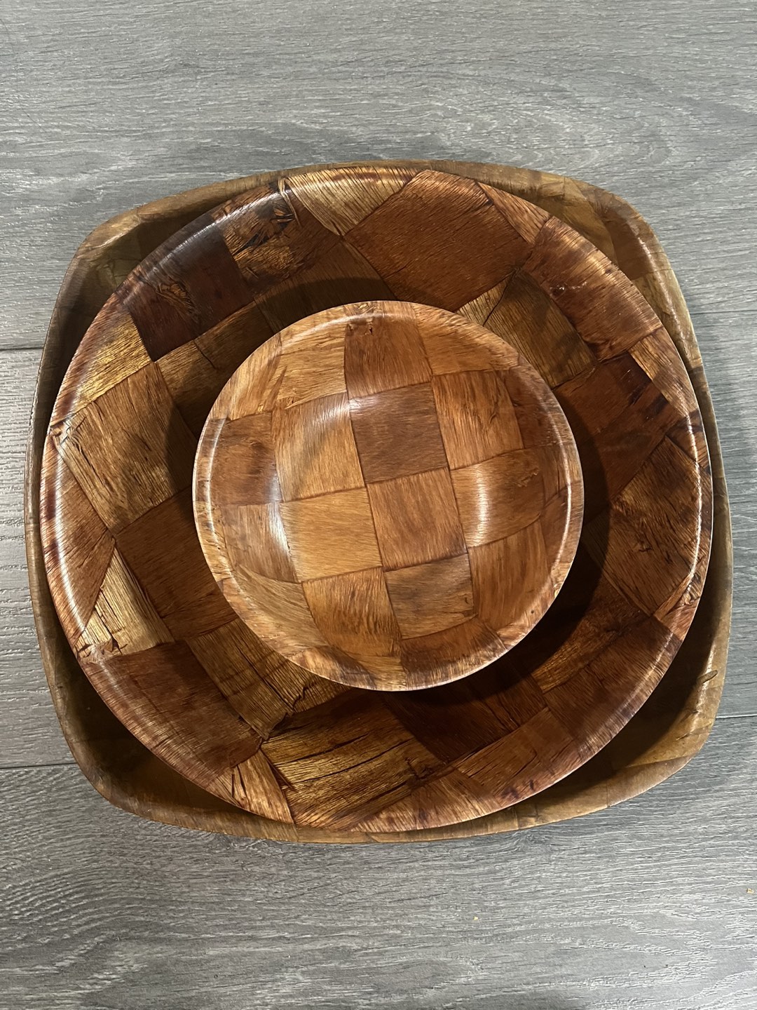 Set of wooden bowls - photo 3
