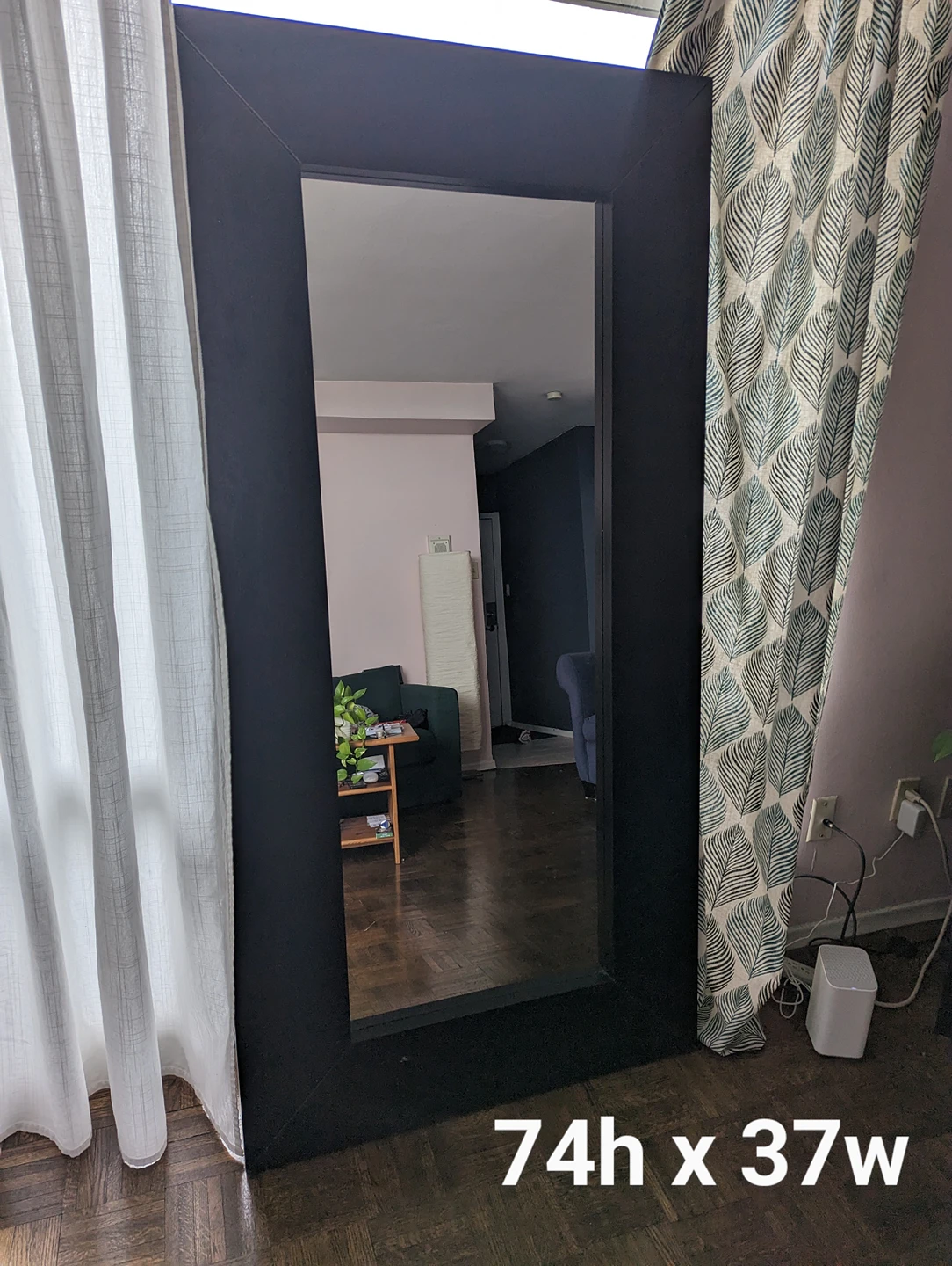 Huge solid wood framed mirror thumbnail