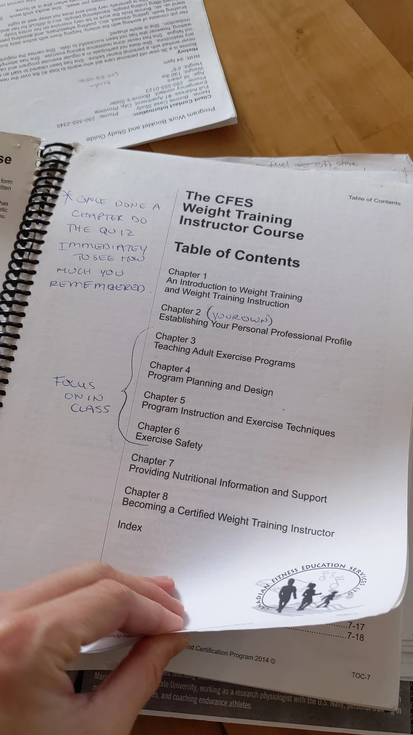 CFES personal Trainor certification course textbooks image indicator(3)