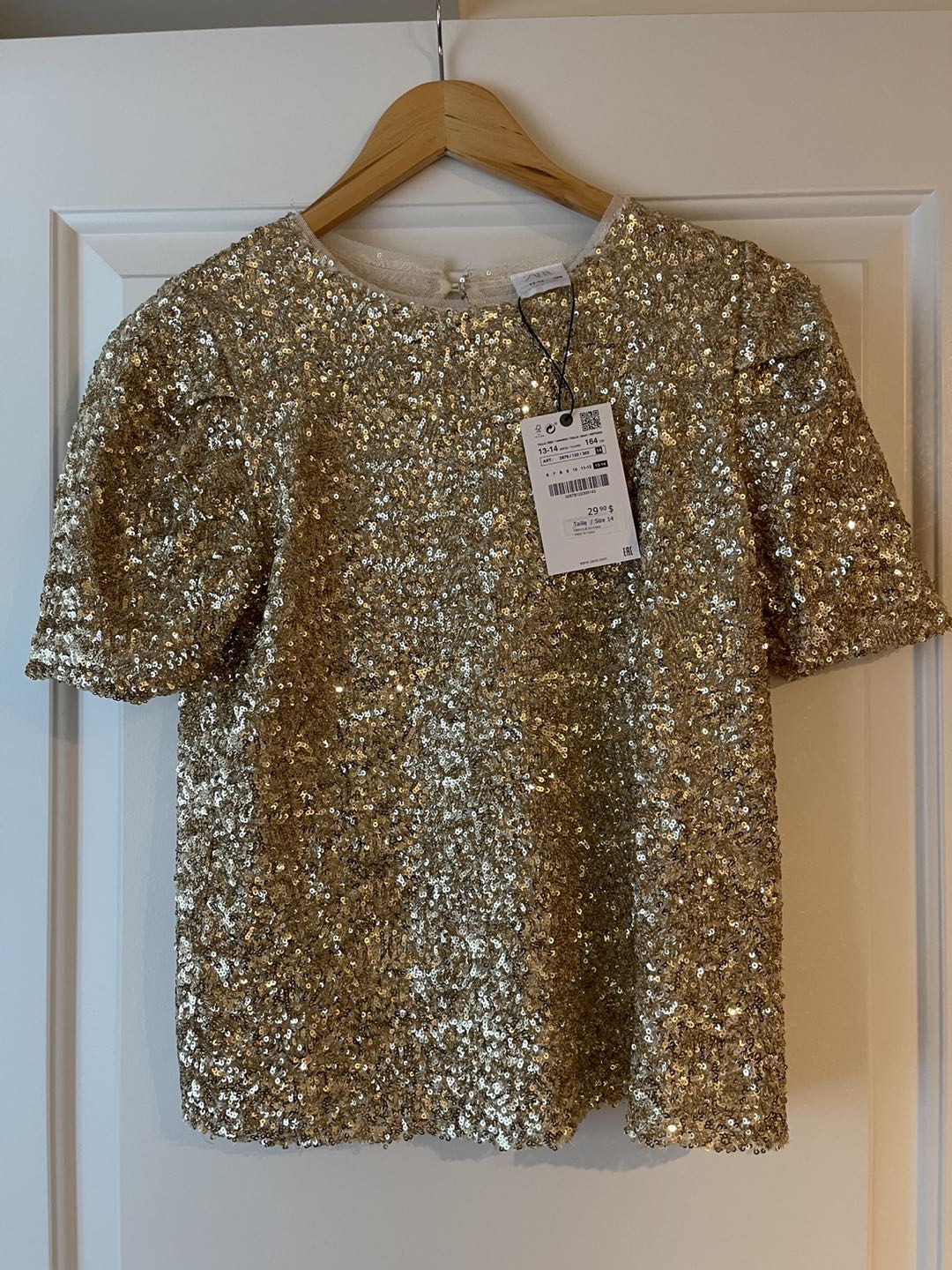 ZARA sequin top