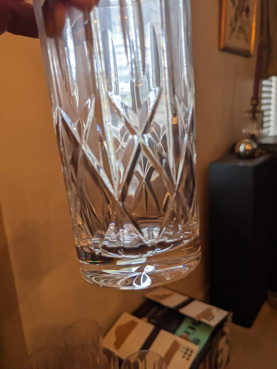 8 cut crystal highball glasses tall & 4 short - photo 3