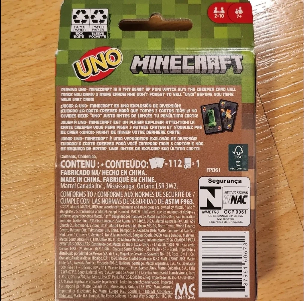 NEW Minecraft UNO (LIMITED EDITION) image indicator(2)