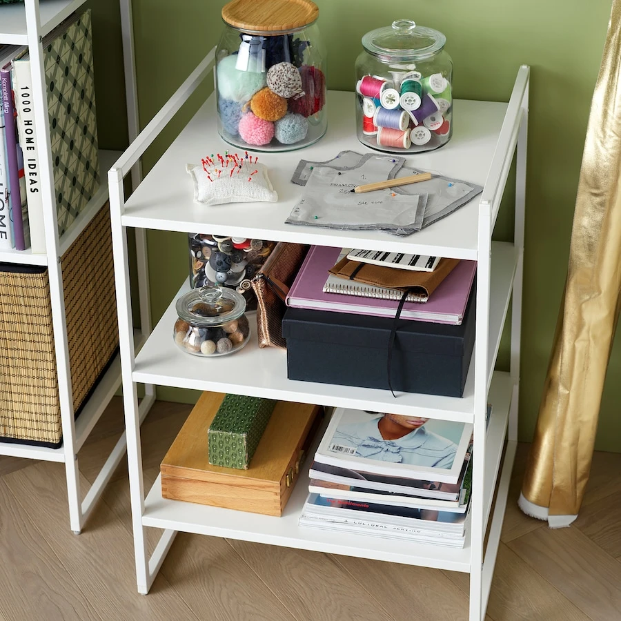 2 IKEA White Metal Shelving Jonaxel - photo 2
