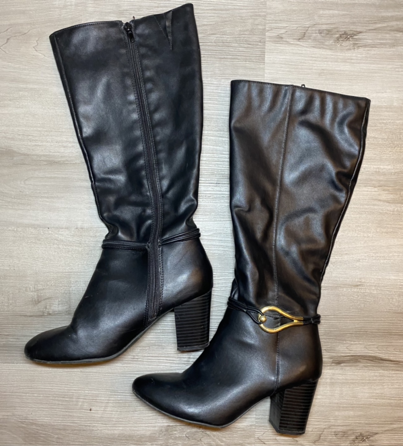 Black tall boots