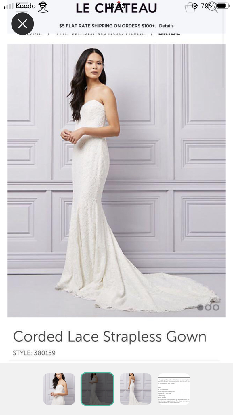 Wedding dress Le Chateau-brand new - photo 2