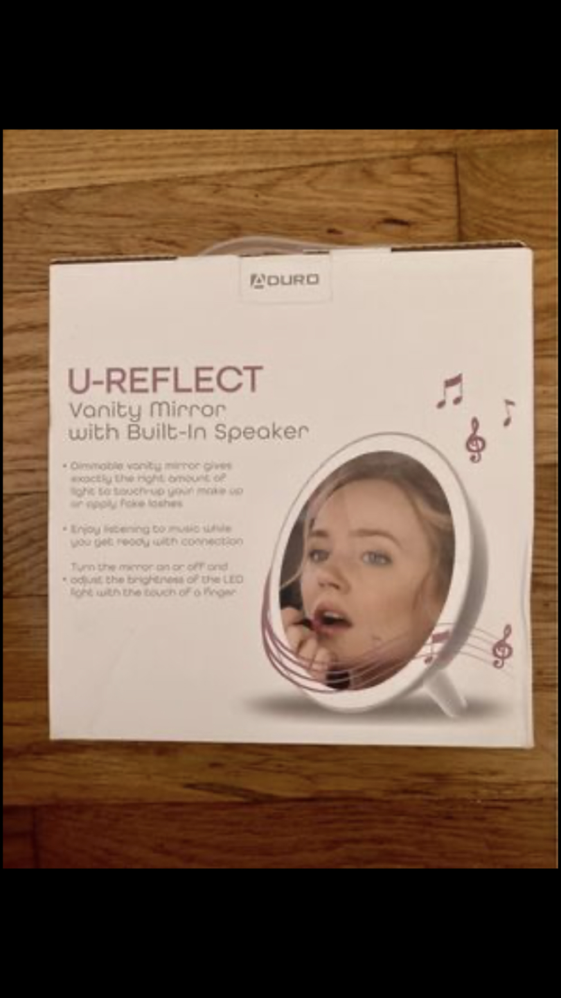 Vanity mirror with speaker!