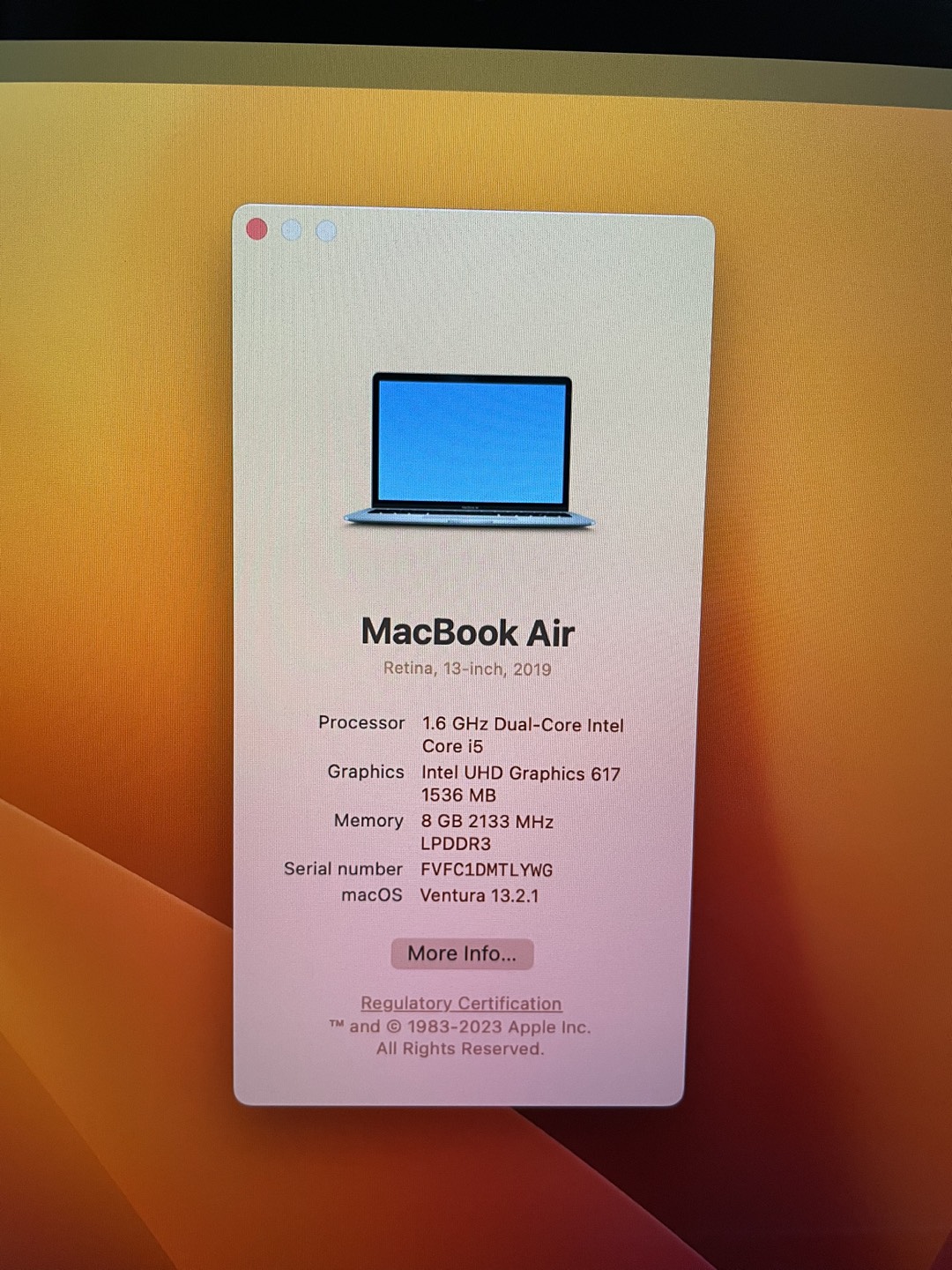 MacBook Air 2019, i5, 13-inch image indicator(3)