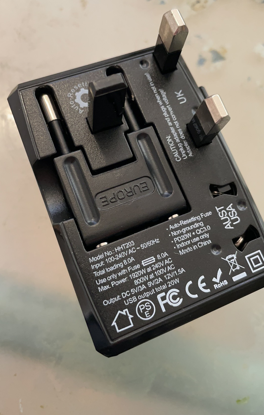 Universal International Travel Power Adapter Charger image indicator(6)