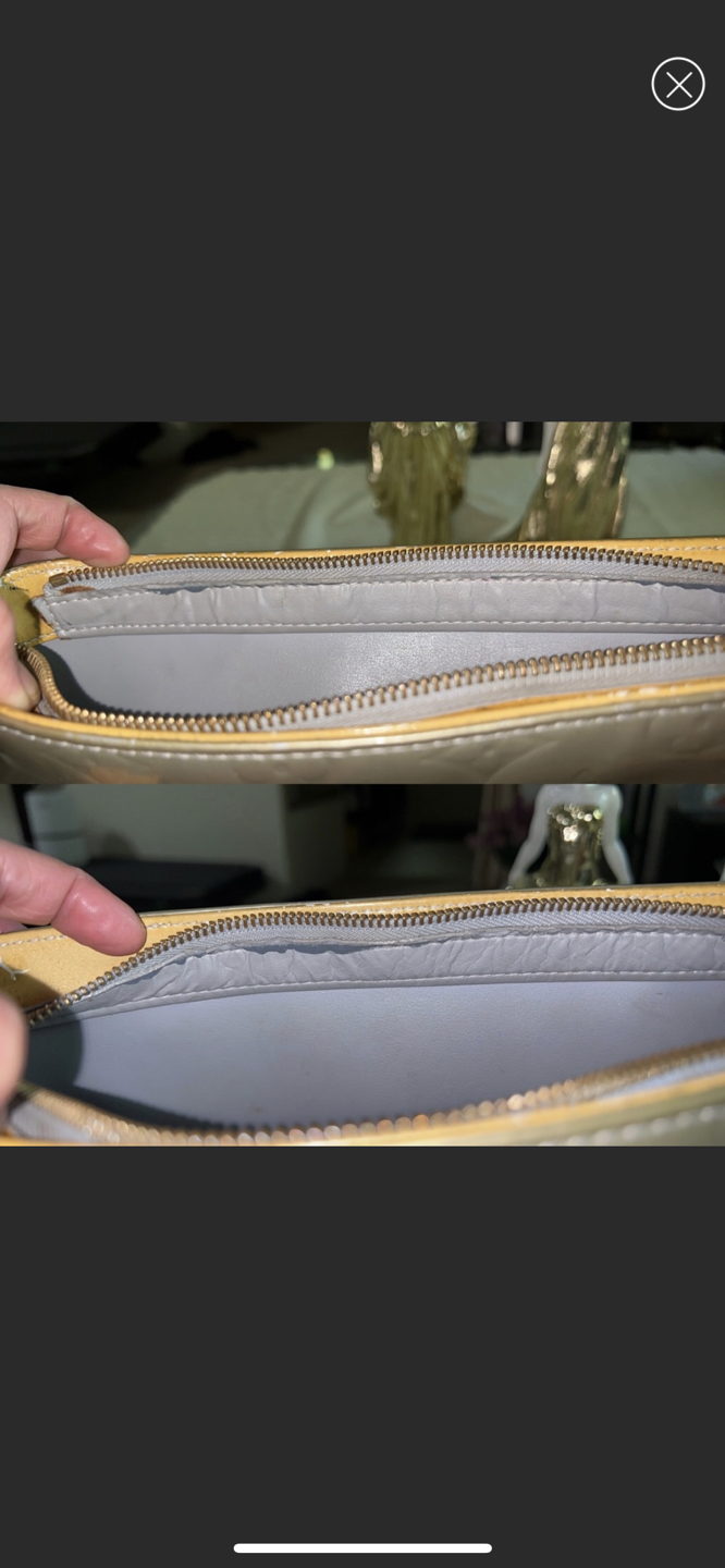 Authentic Louis Vuitton Vernis Mint Houston Monogram Bag - photo 5