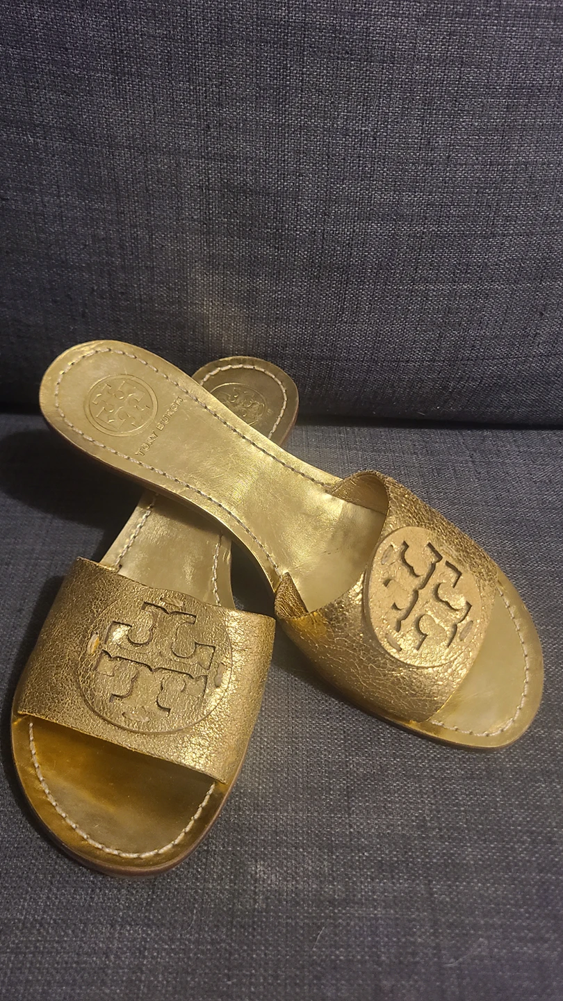 tory burch gold sandals 8 thumbnail