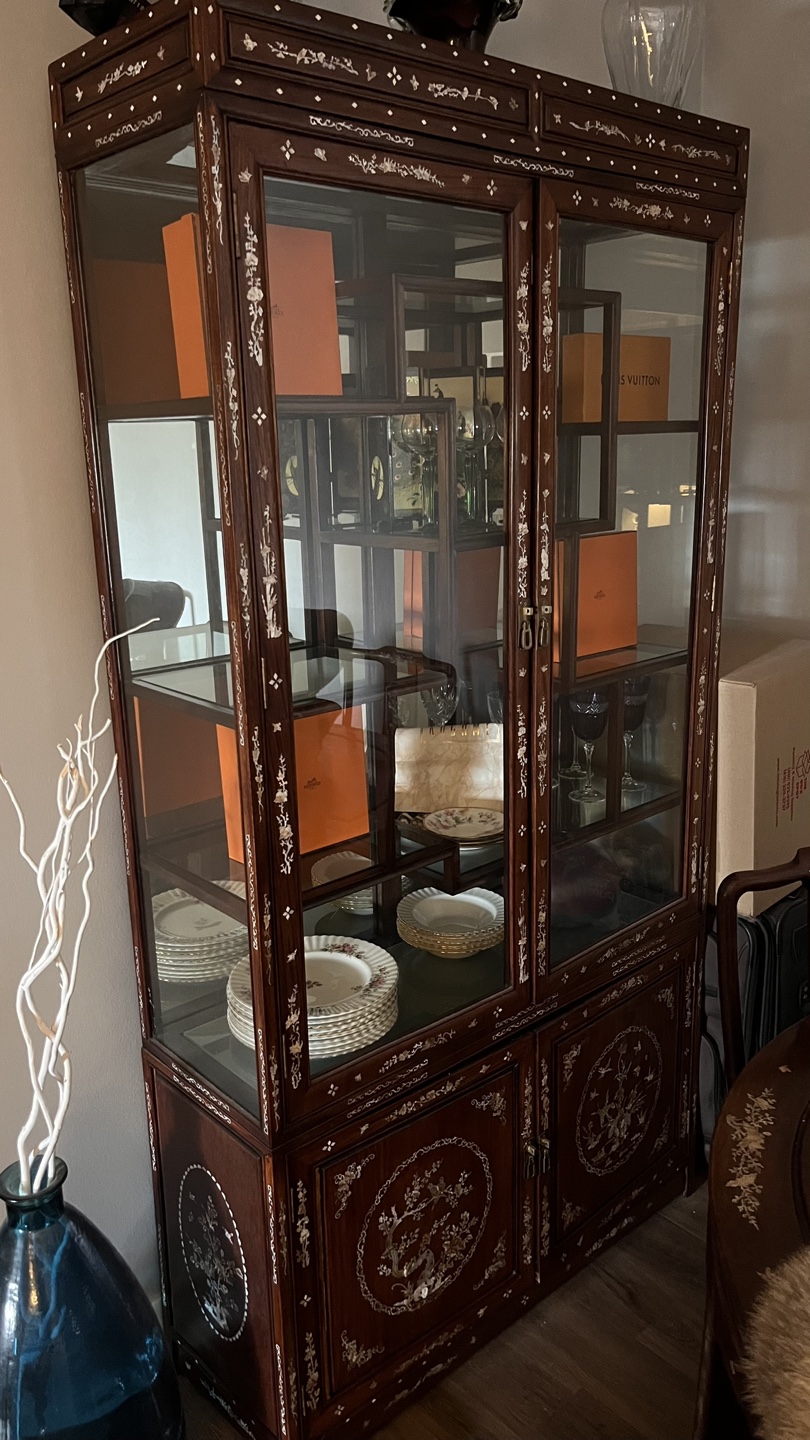 Mother of Pearl display cabinet
