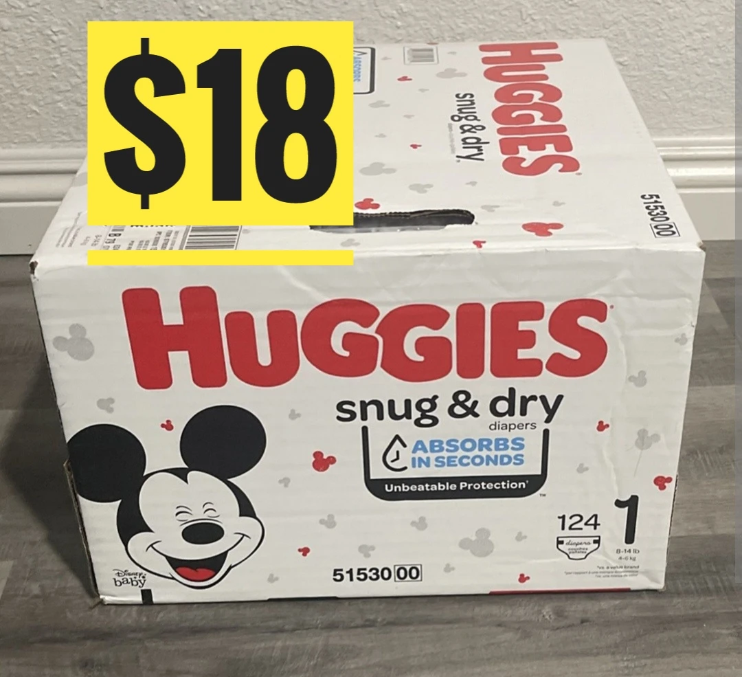 BNIB Huggies Snug & Dry Diapers Sz 1 thumbnail