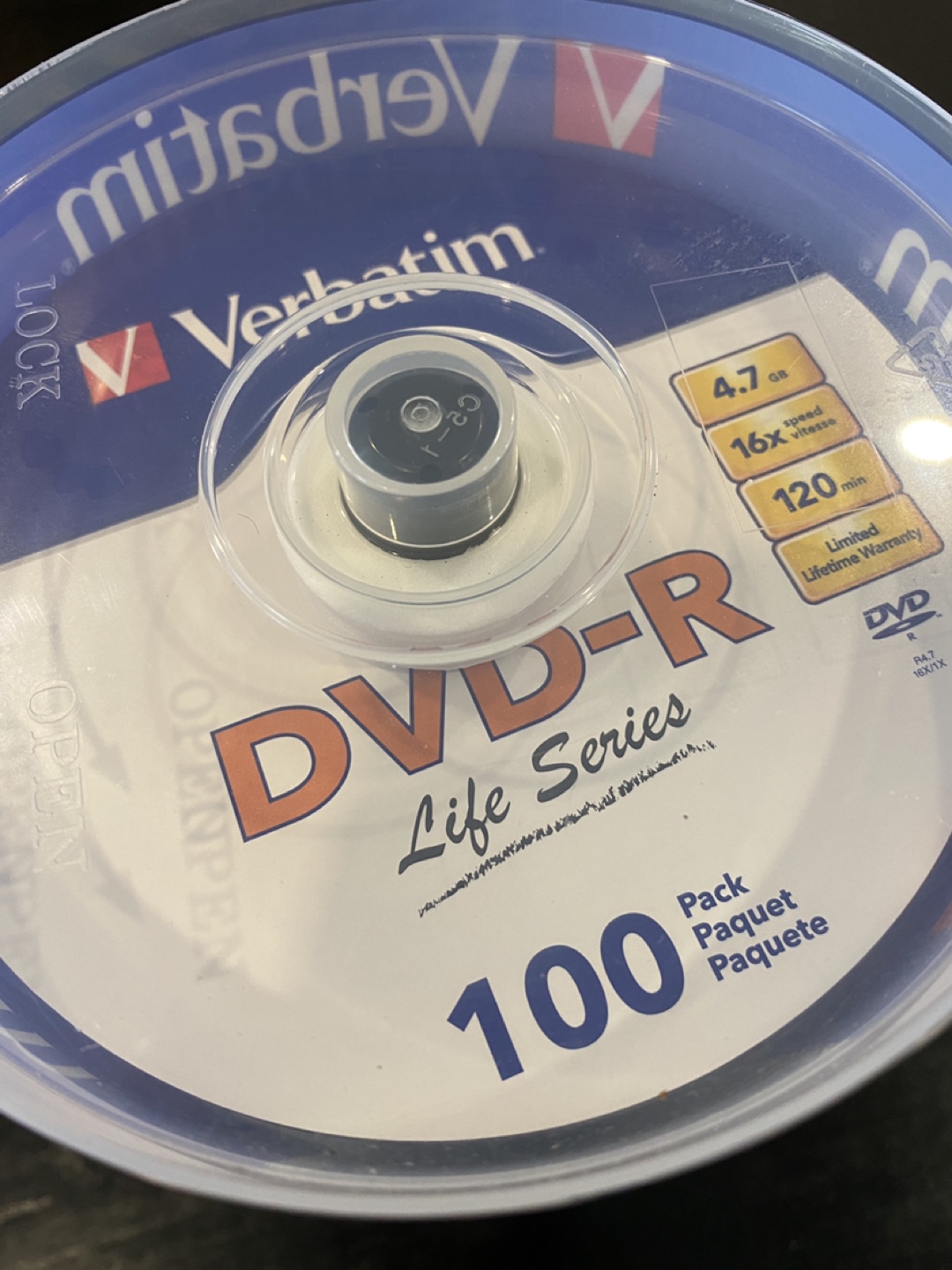 BNIB DVD-R 100 pk Verbatim image indicator(2)