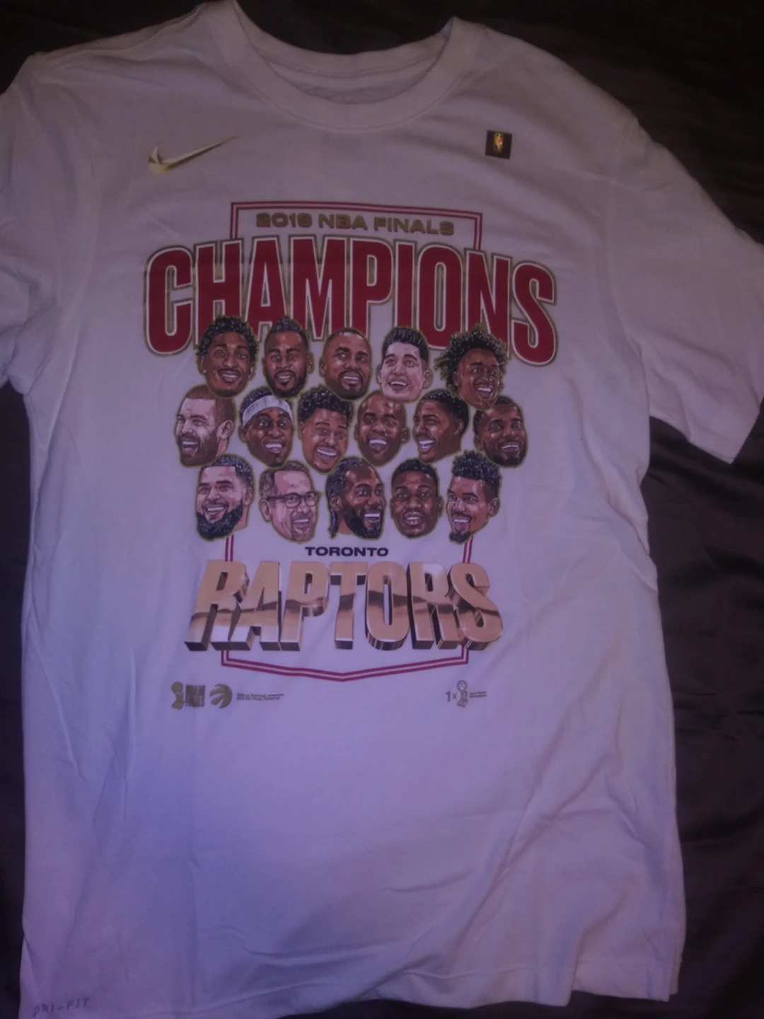 Nike Toronto Raptors Cartoon Champions T-Shirt Sz S thumbnail