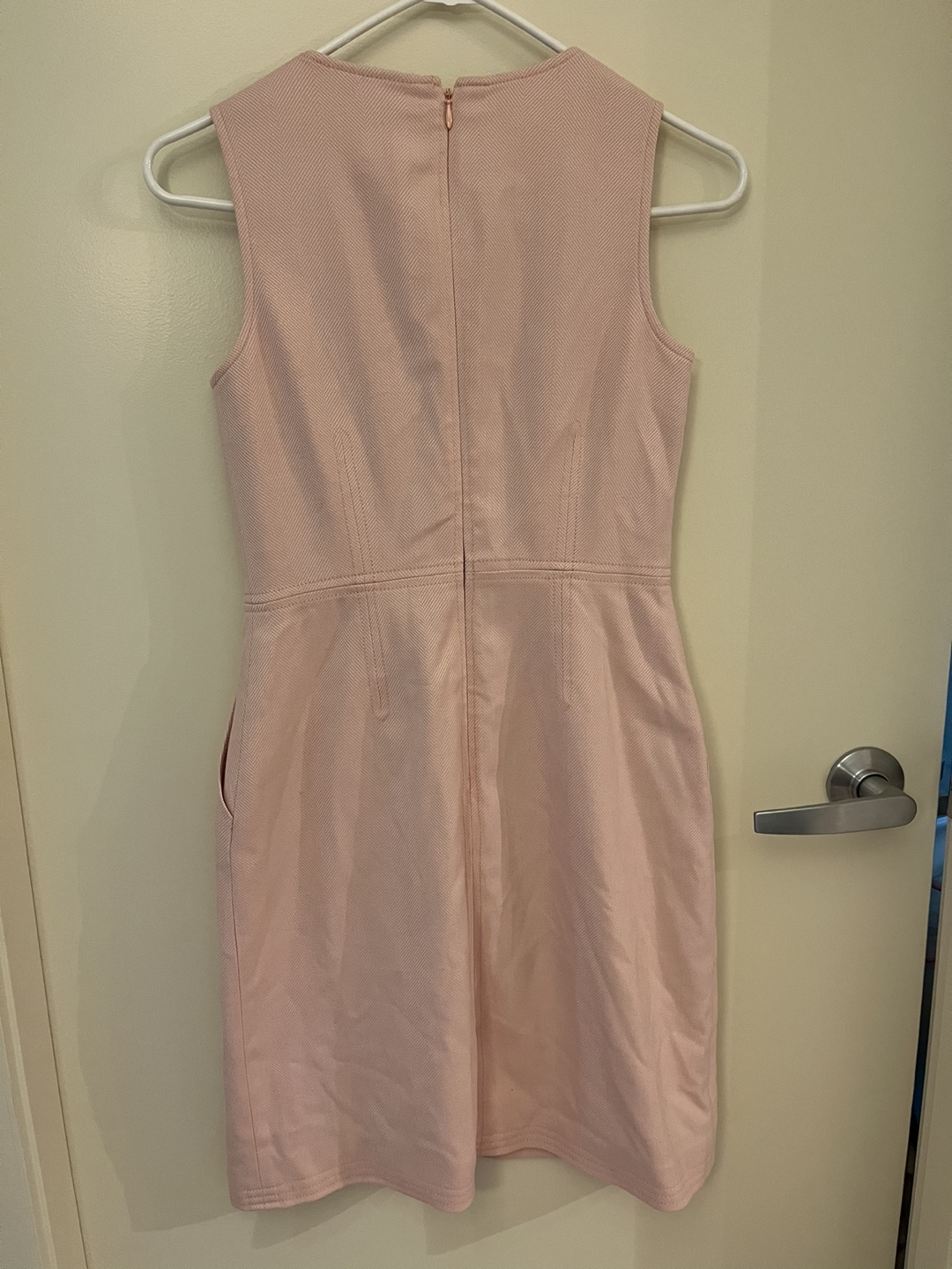 Sleeveless light pink dress by Banana Republic image indicator(3)
