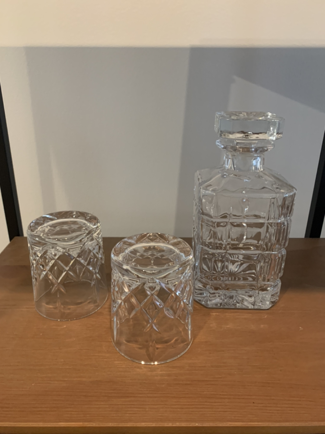 Whisky decanter and glasses