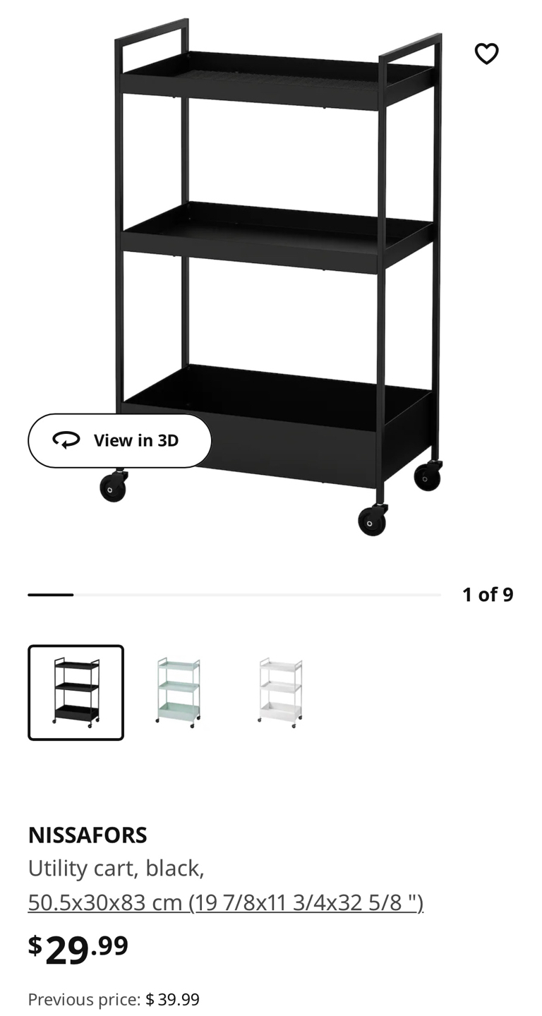 IKEA Nissafors black utility cart - photo 3