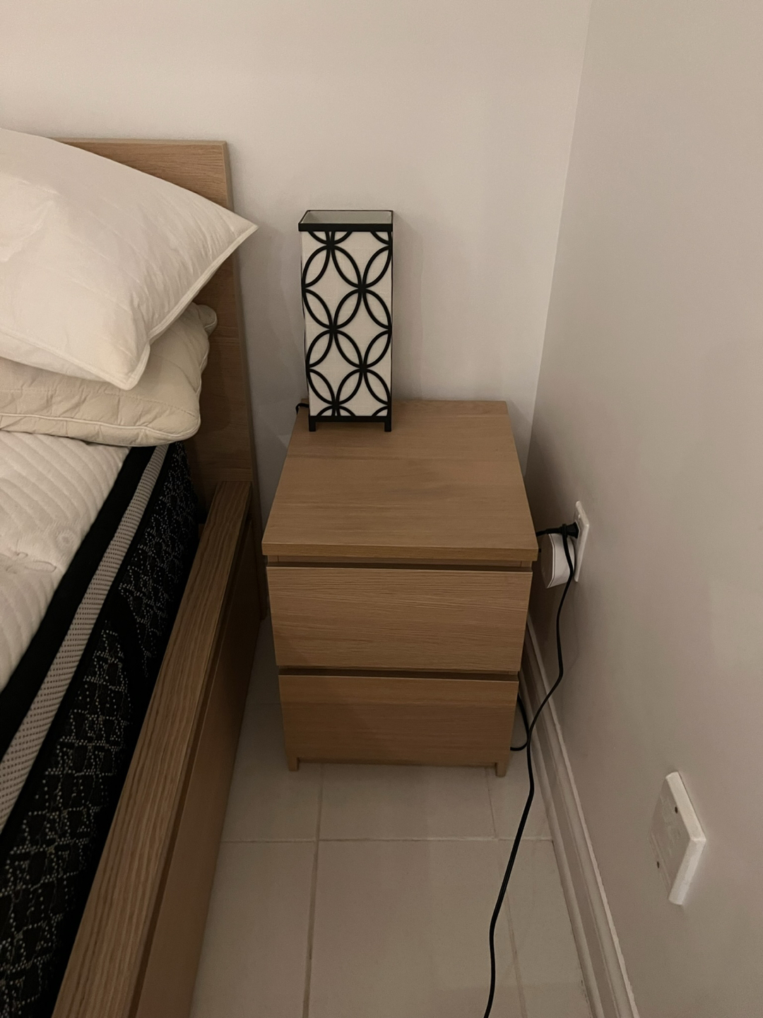 IKEA Queen bed, night stand and kingsdown mattress thumbnail