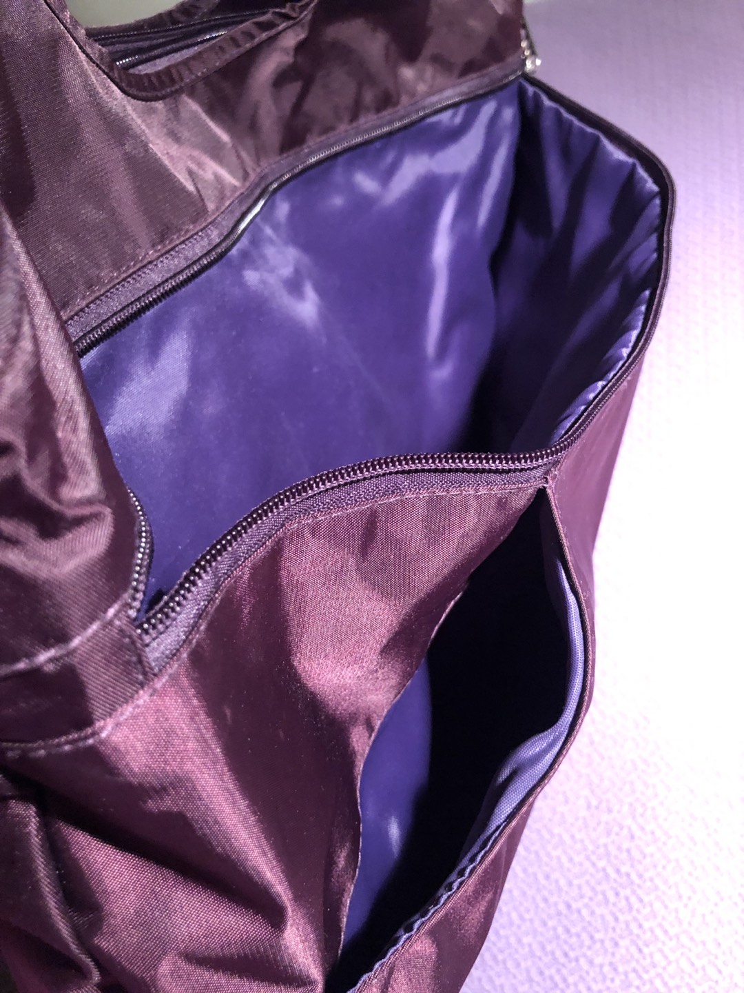 Nylon Tote with Laptop Pocket - Purple image indicator(3)