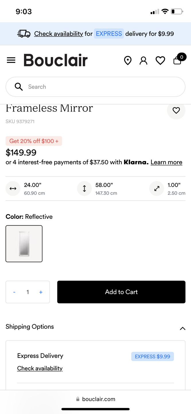 Sleek Mirror 70"x 30" image indicator(5)