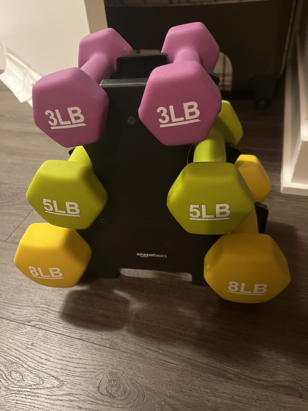 3 pairs of Dumbbells weight with rack thumbnail