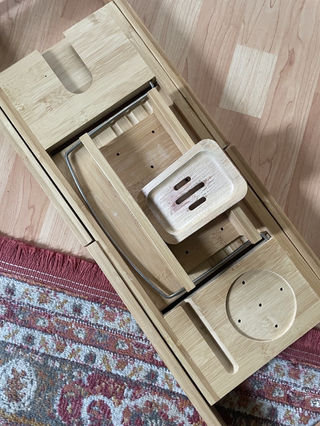 Bamboo Bath Tray set image indicator(3)