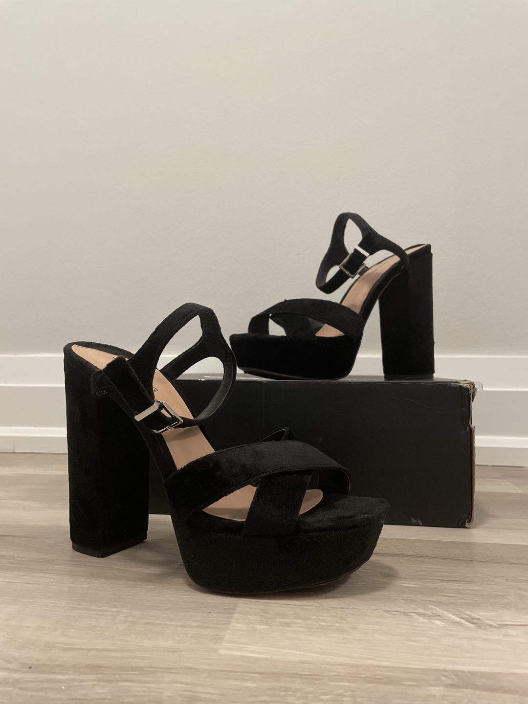 velvet heels