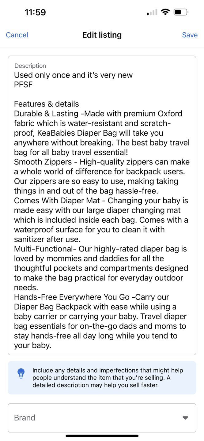 Kea baby diaper bag - photo 3