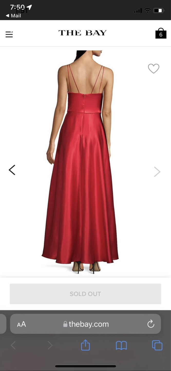 V neck strappy fit and flare gown image indicator(2)