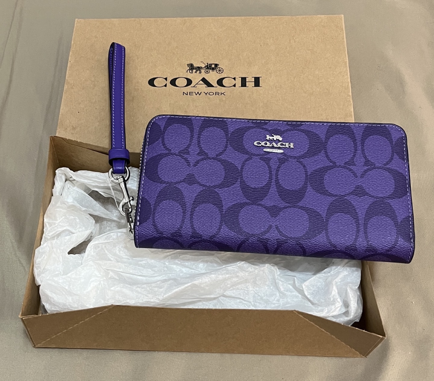 Coach Purple Long Wallet thumbnail