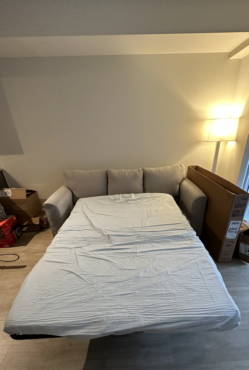 Light grey sofa bed (like new) - photo 2