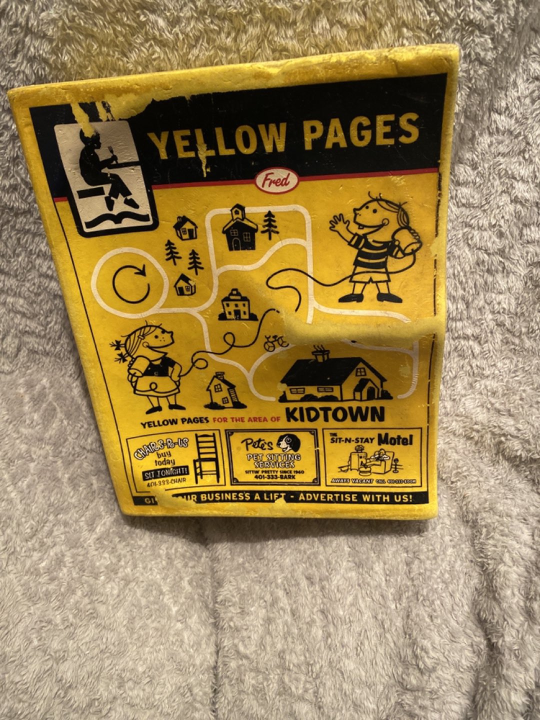 Fred - yellow pages kids portable booster seat