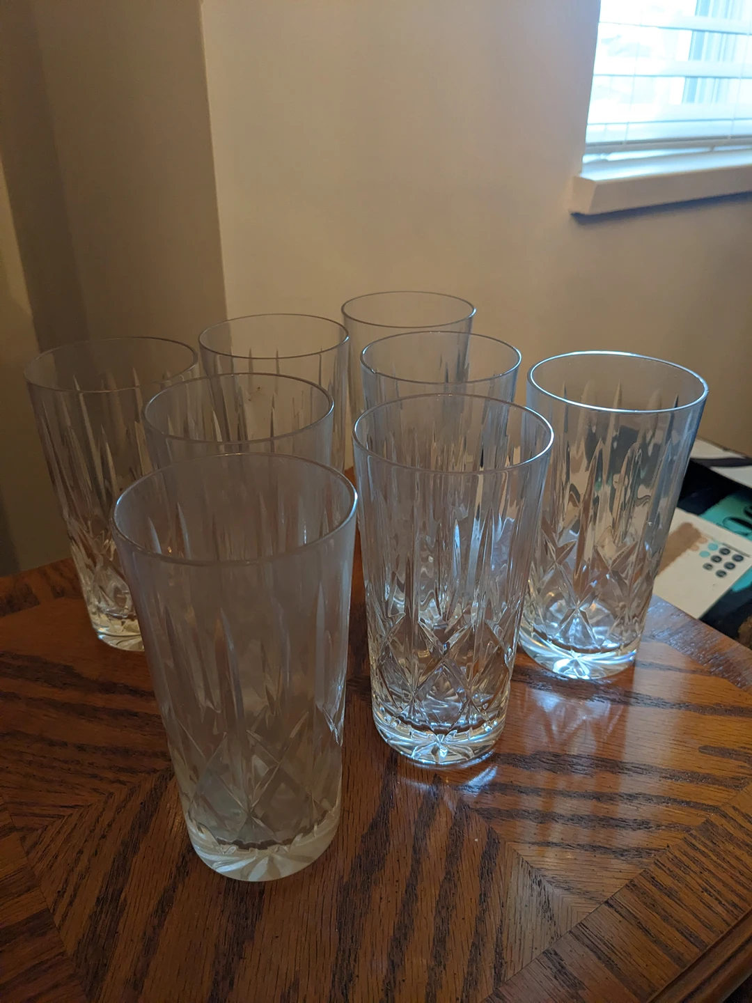 8 cut crystal highball glasses tall & 4 short - photo 4
