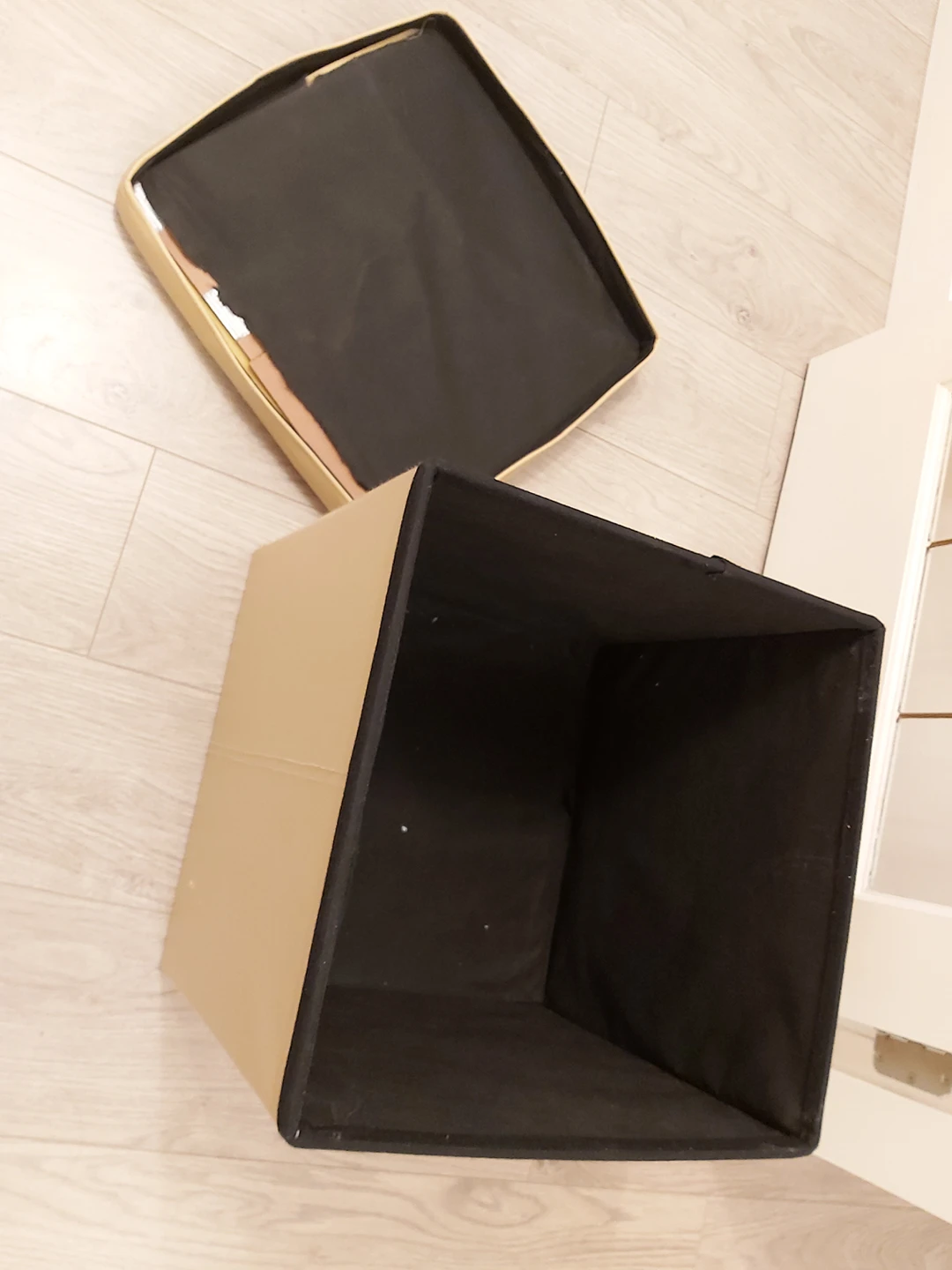 Beige Ottoman with Storage - photo 2